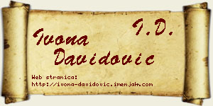 Ivona Davidović vizit kartica
